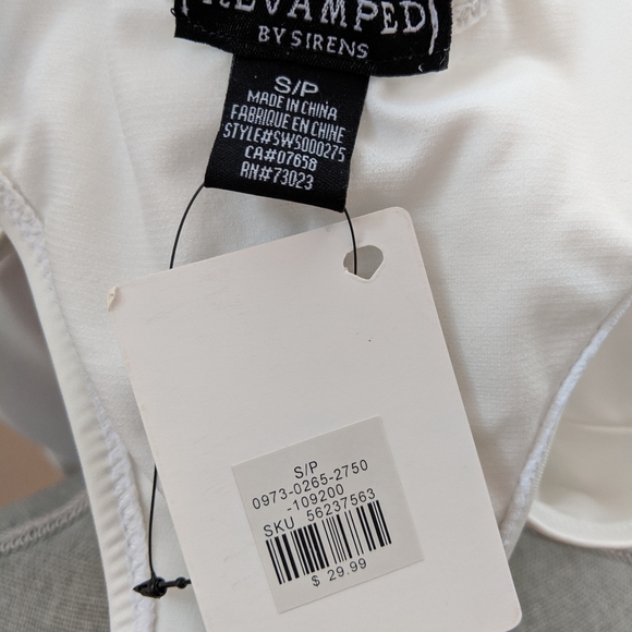 NWT White One-Piece Bathing Suit – Sirens - Picture 5 of 5